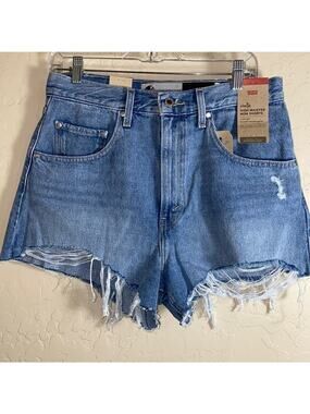 Levi’s silver tab high waisted mom shorts